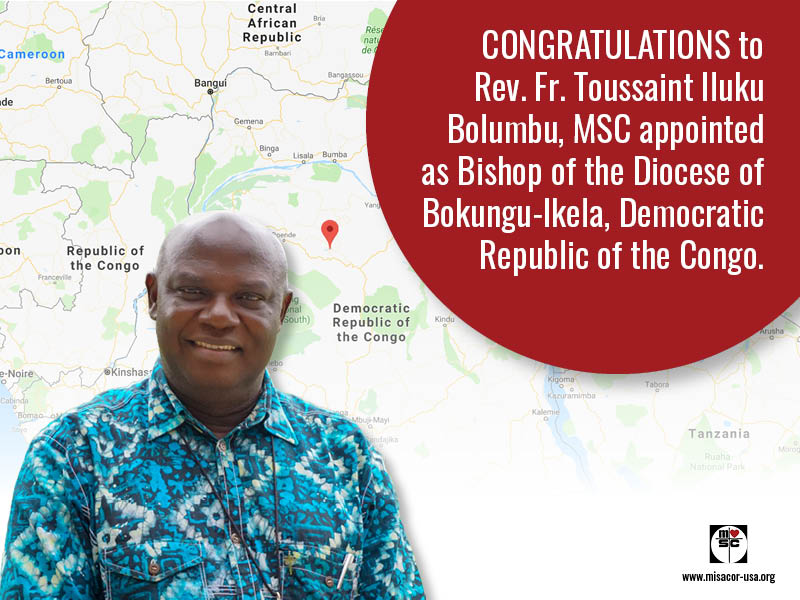 Pope Francis appoints MSC Bishop in the Democratic Republic of the Congo
