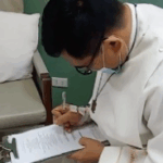 Fr Gerwin Mendoza Lumanglas MSC, of the Philippine Province, making his perpetual profession in May 2021.