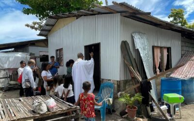 Together in celebration: Blessing the new homes of typhoon survivors in Gilutongan Island, in the Philippines
